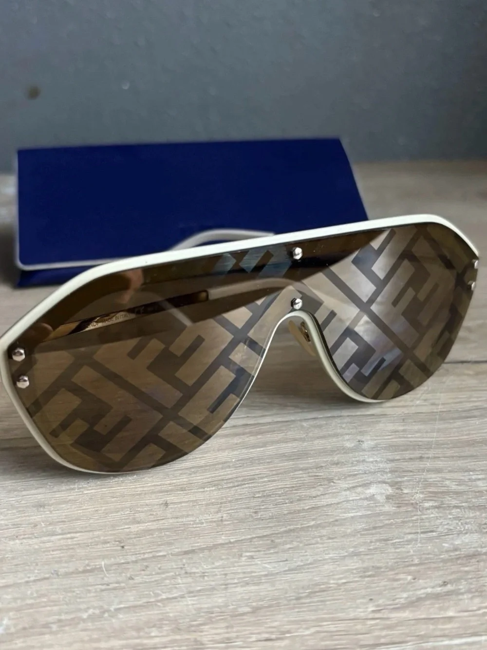 FENDI FF M0039/G/S 10A7Y 145 Brown Gold Logo Women's Sunglasses